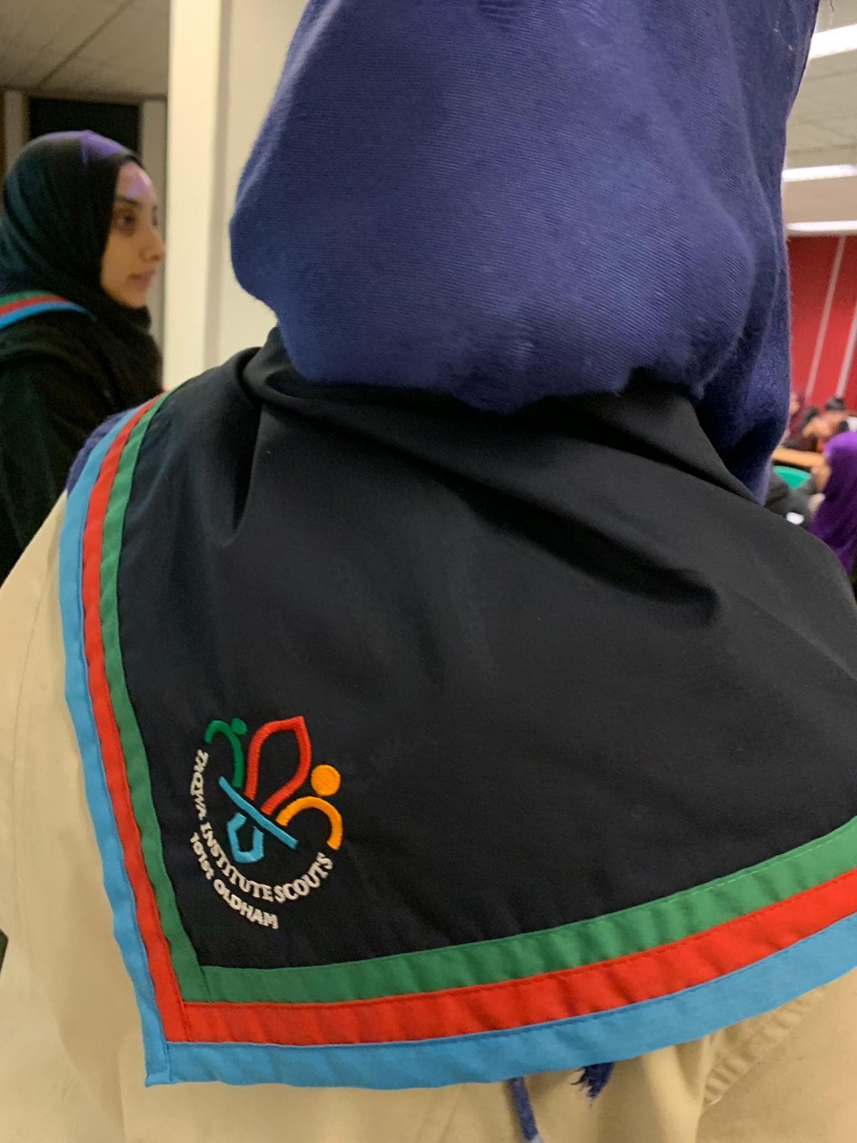 Scout necker with embroidered badge
